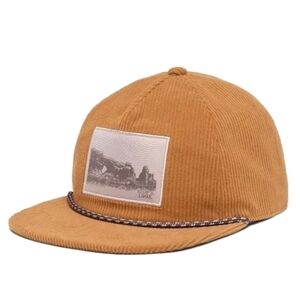 Columbia Brown Corduroy Hat with Patch Adjustable Snapback